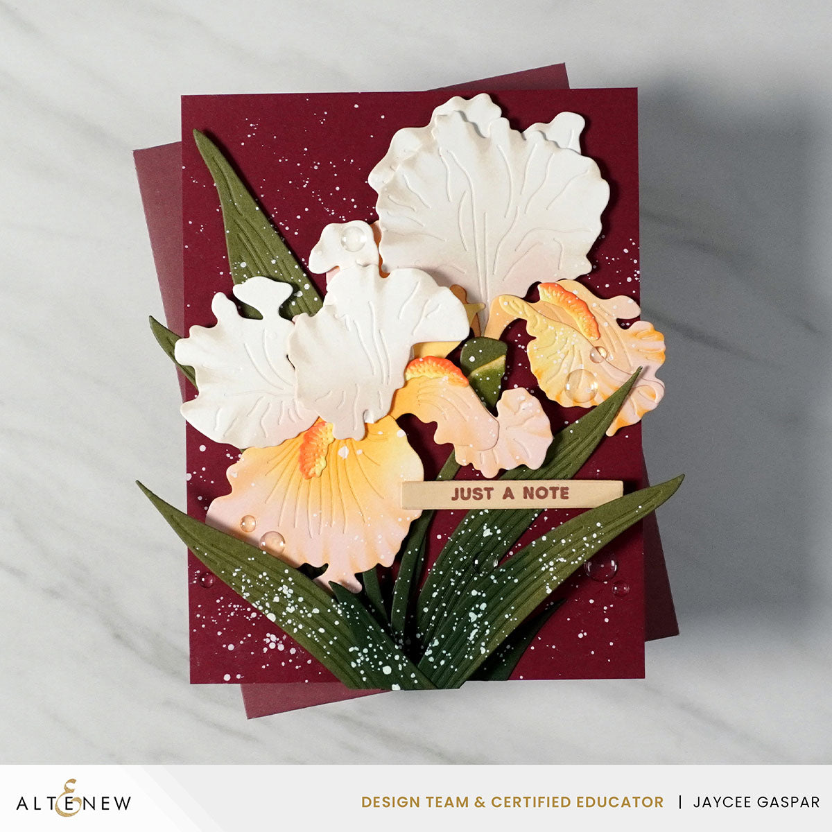 Altenew Craft-A-Flower Bearded Iris Layering Dies alt10688 just a note
