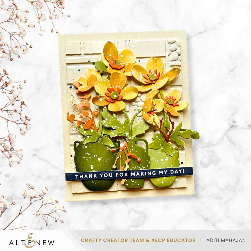 Altenew Craft-A-Flower Buttercup Bunch Layering Dies alt11205 thank you