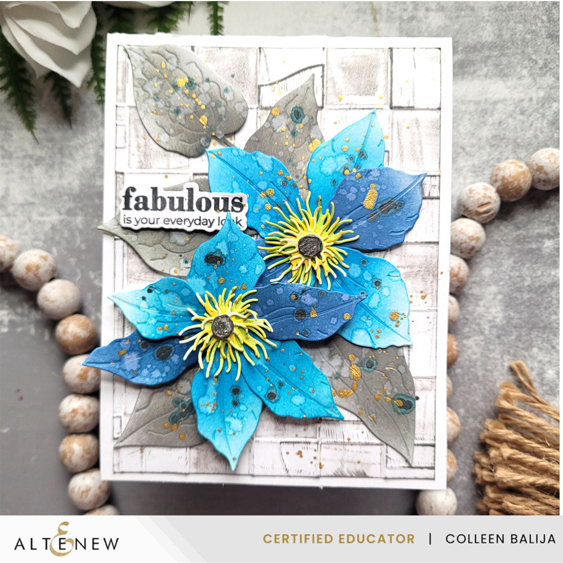 Altenew Craft-A-Flower Clematis Layering Dies alt11255 blue flowers