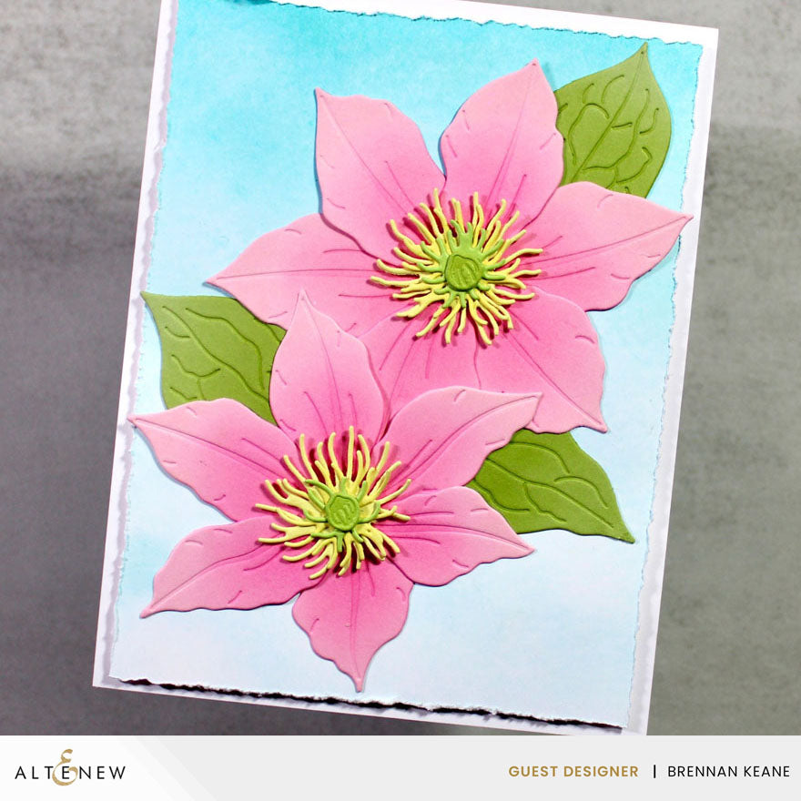 Altenew Craft-A-Flower Clematis Layering Dies alt11255 pink flowers