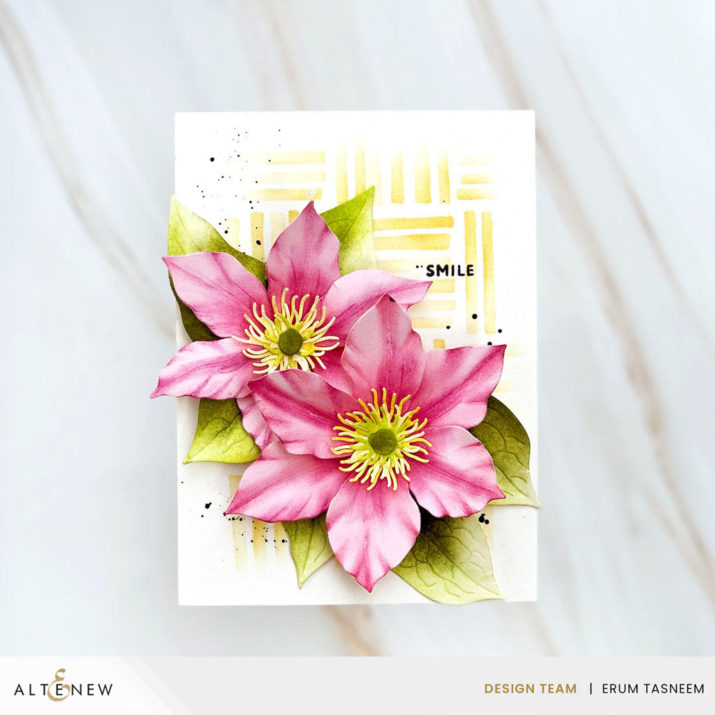 Altenew Craft-A-Flower Clematis Layering Dies alt11255 striped flowers