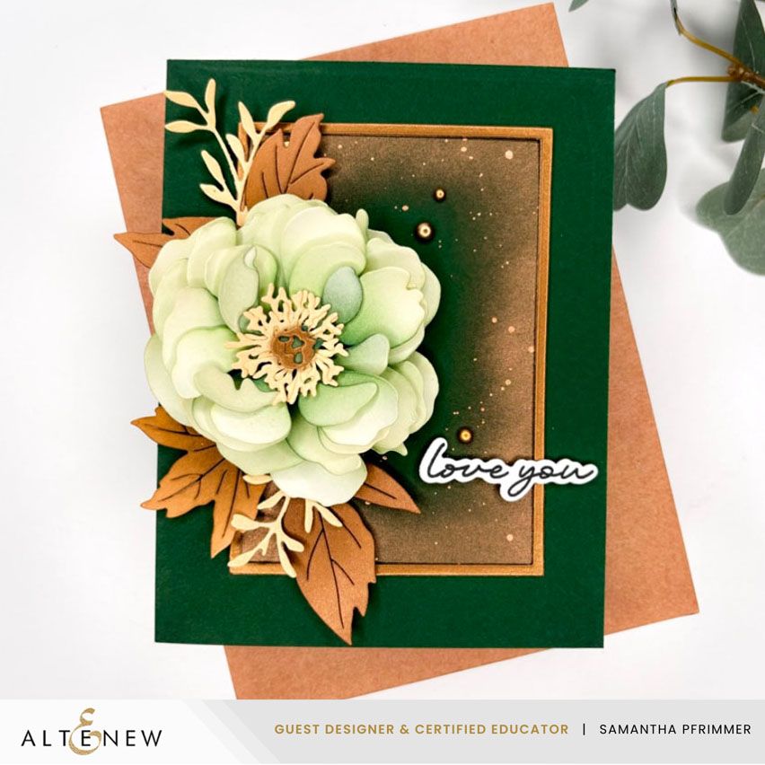 Altenew Craft-A-Flower Coral Charm Peony Layering Dies alt11058 love you