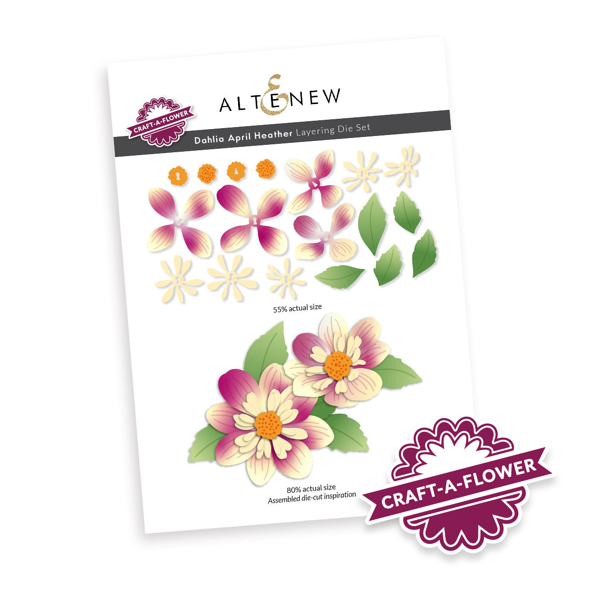 Altenew Craft-A-Flower Dahlia April Heather Dies alt10292