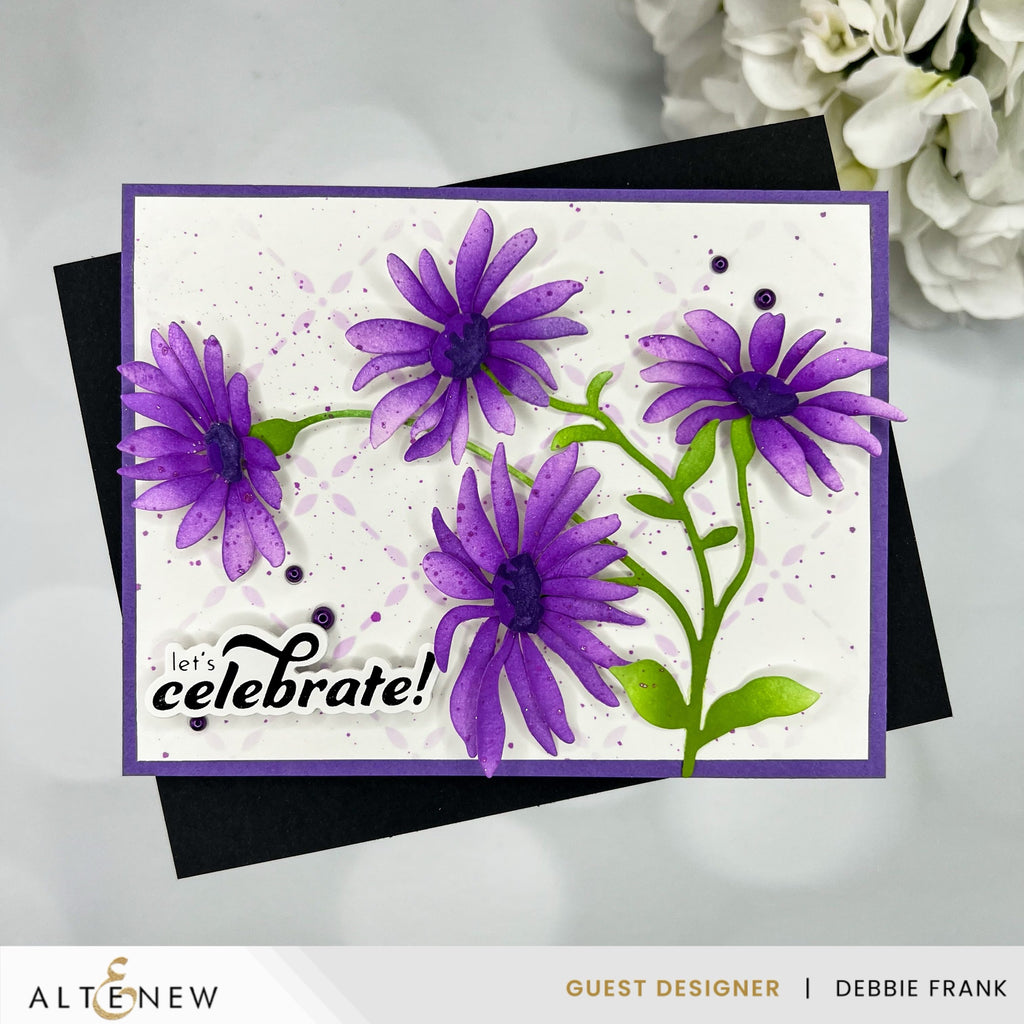 Altenew Craft-A-Flower Daisy Spray Layering Dies alt10772 purple