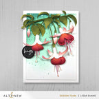 Altenew Craft-A-Flower Fuchsia Layering Dies alt11645 hugs red flowers card