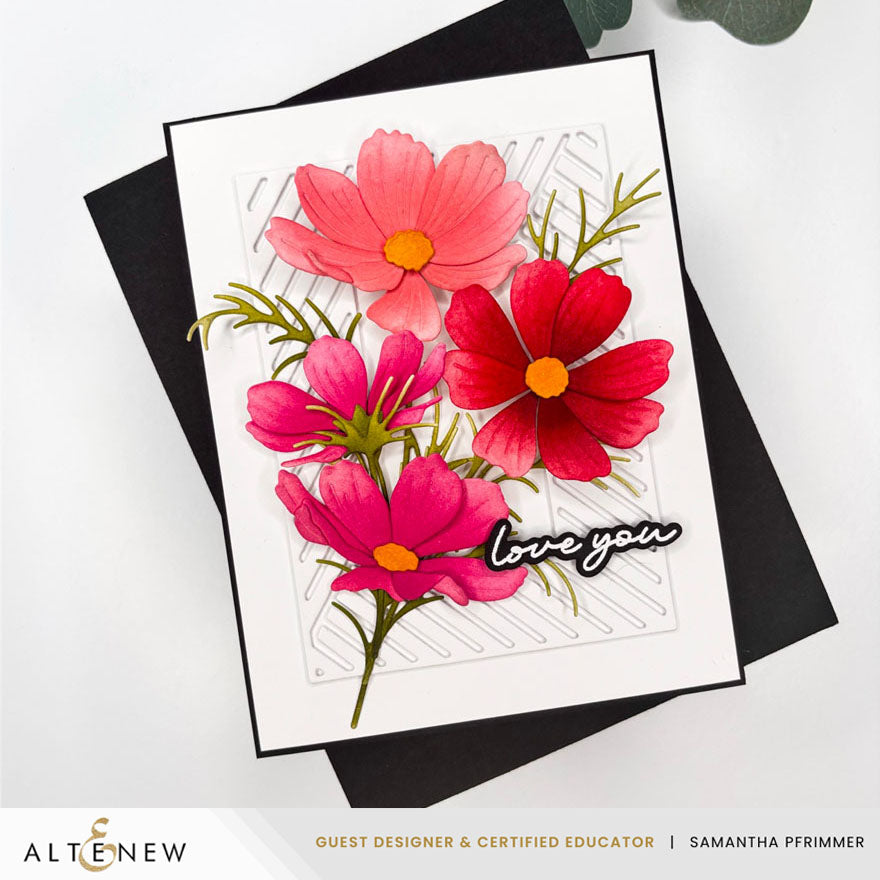 Altenew Craft-A-Flower Garden Cosmos Layering Dies alt11021 red