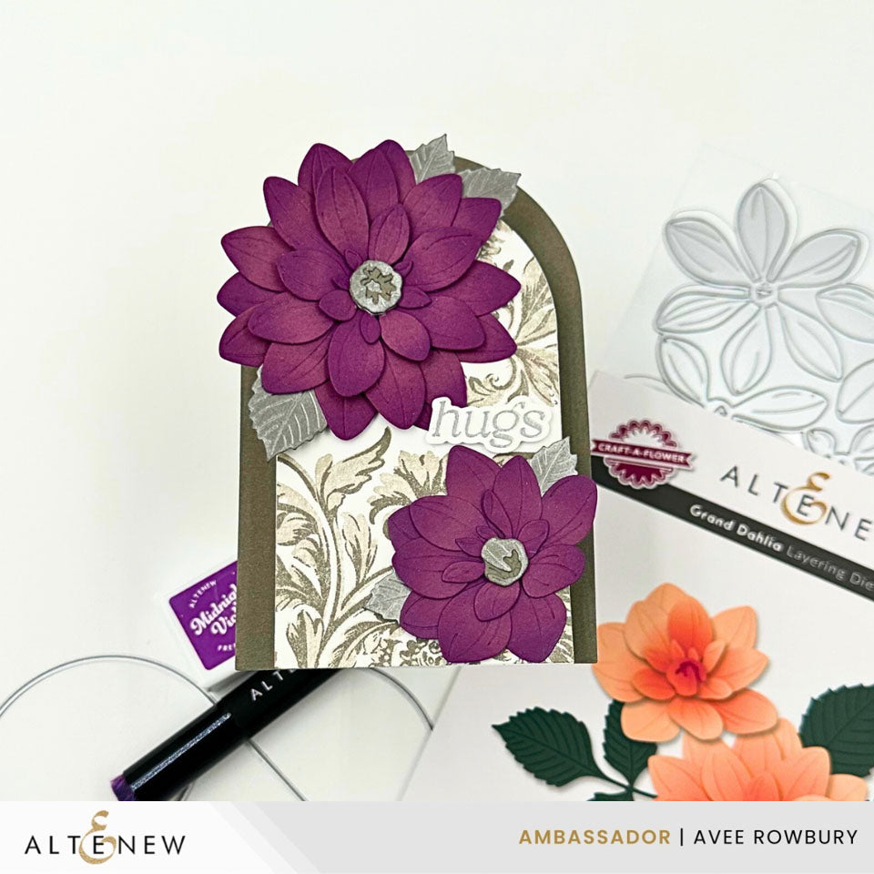 assj様オーダー・葡萄・テーブルフラワー Altenew Craft-A-Flower Grand Dahlia Layering Dies alt11328 – Simon