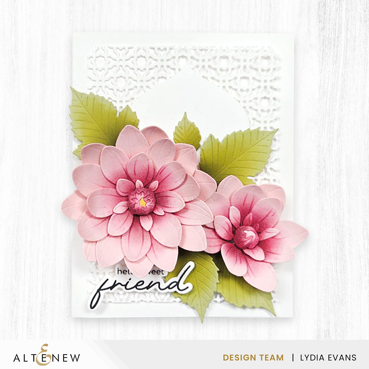 Altenew Craft-A-Flower Grand Dahlia Layering Dies alt11328 pink flowers