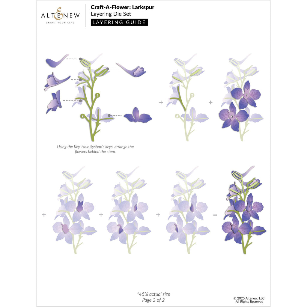 Altenew Craft-A-Flower Larkspur Layering Dies alt10895 layering guide 2