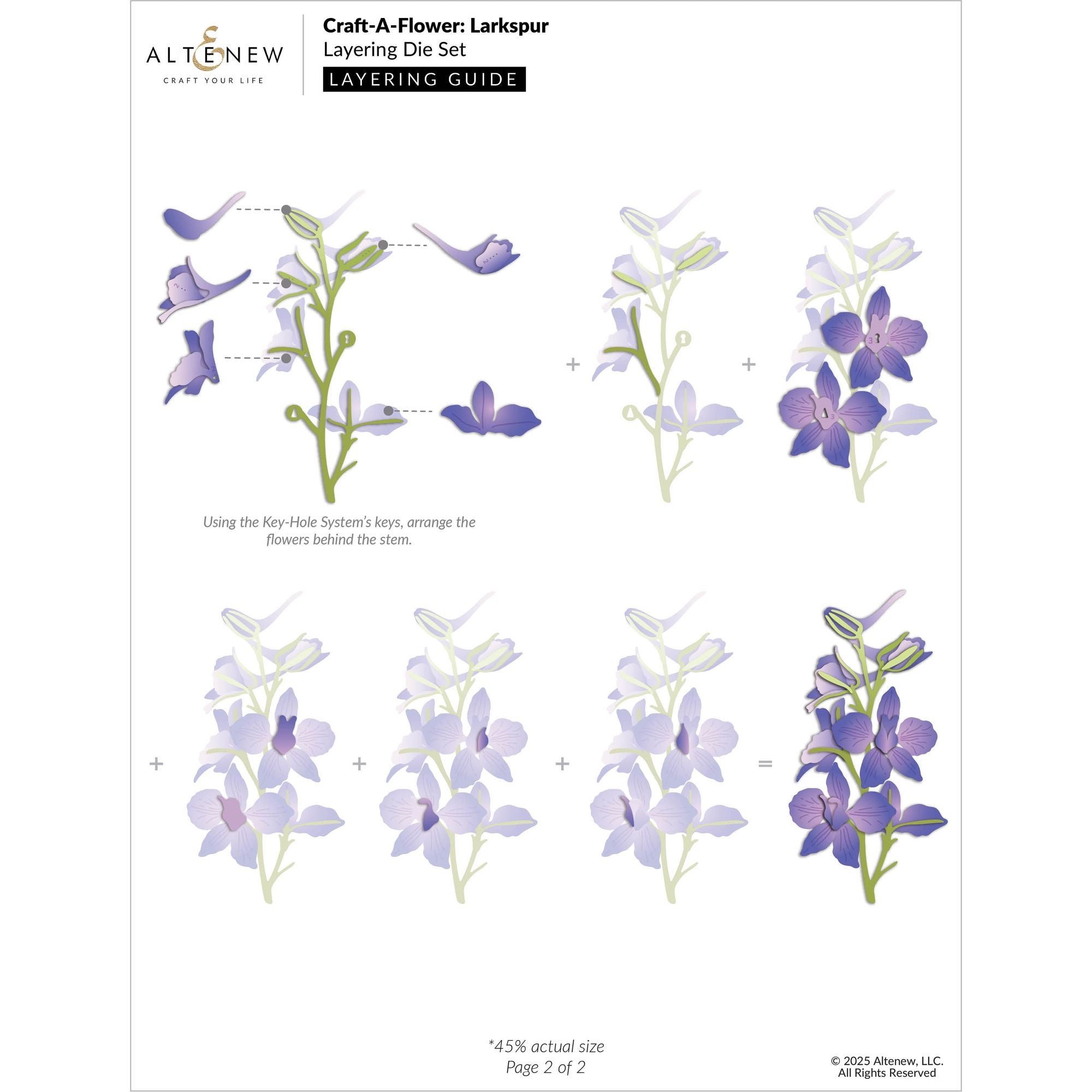 Altenew Craft-A-Flower Larkspur Layering Dies alt10895 layering guide 2