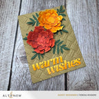 Altenew Craft-A-Flower Marigold Layering Dies alt11559 warm wishes card