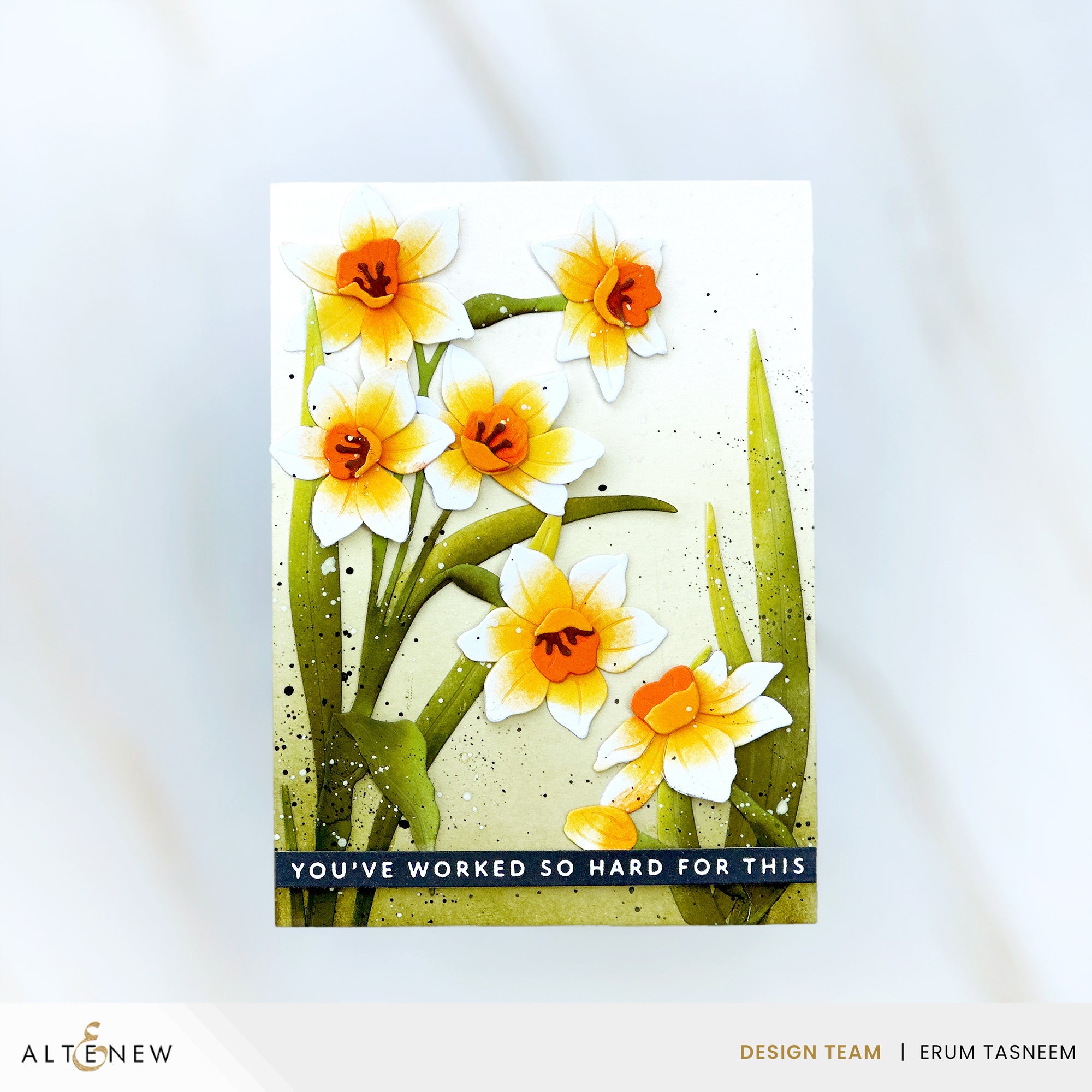 Altenew Craft-A-Flower Narcissus Layering Dies alt11131 splatters