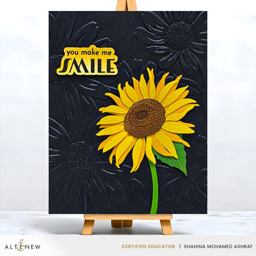 Altenew Craft-A-Flower Sunflowers Layering Dies alt11237 make me smile