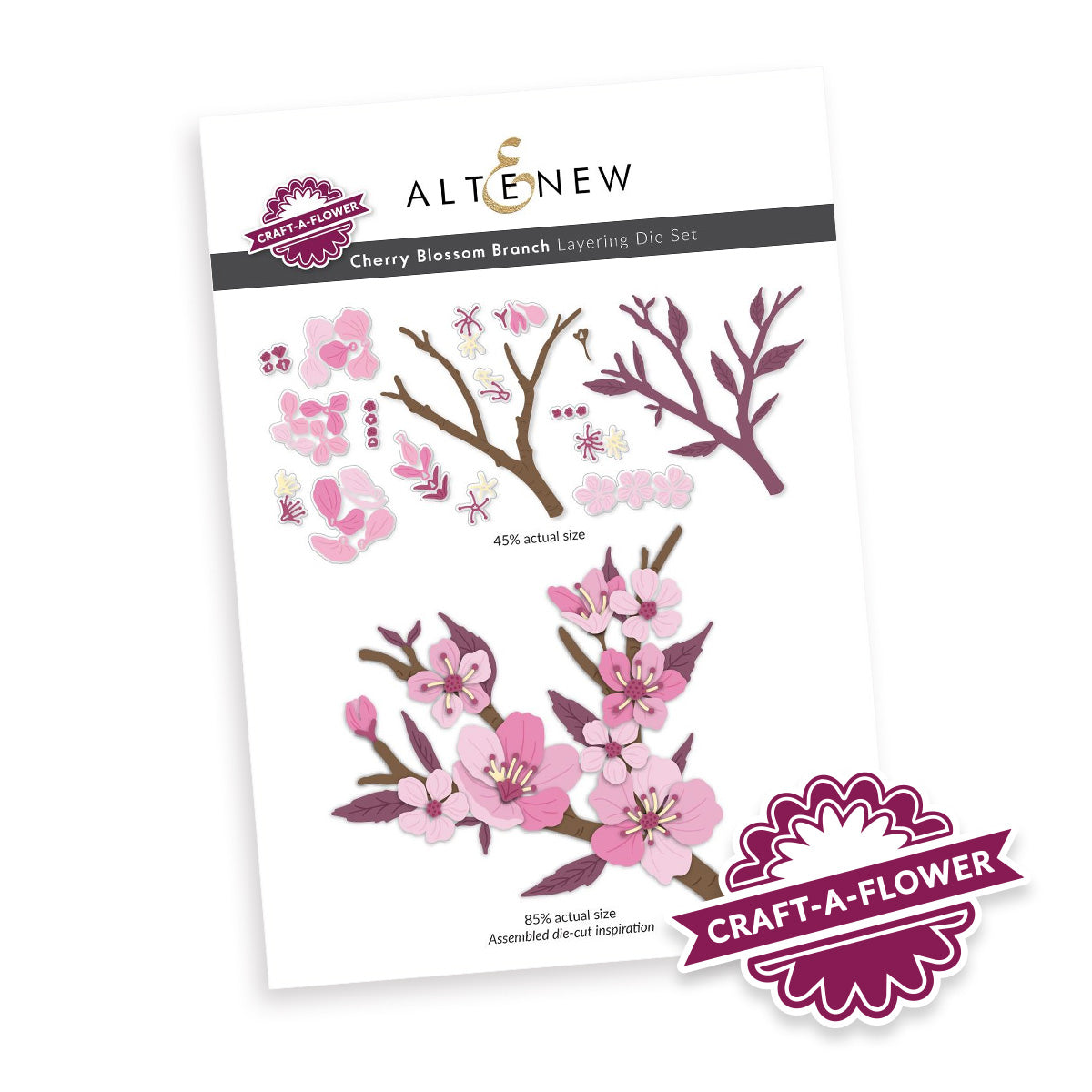 Altenew Craft A Flower Cherry Blossom Branch Layering Dies alt10745