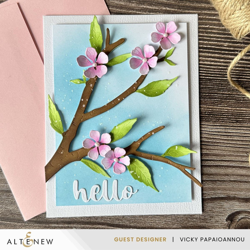 Altenew Craft A Flower Cherry Blossom Branch Layering Dies alt10745 hello