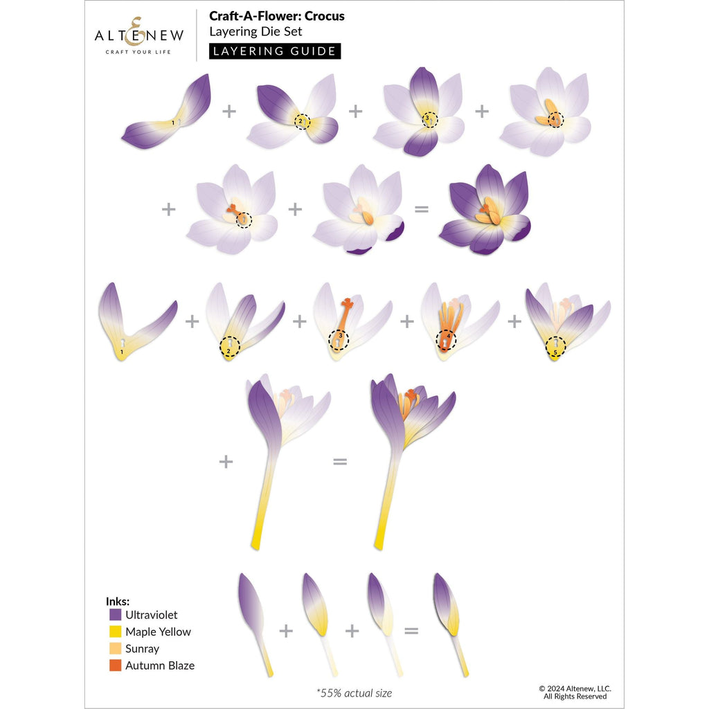 Altenew Craft A Flower Crocus Layering Dies alt10608 layering