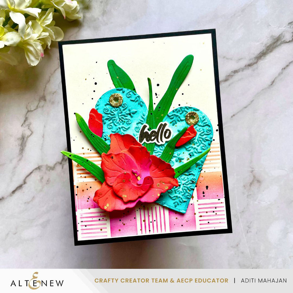 Altenew Craft A Flower Gladiolus Layering Dies alt10945 hello