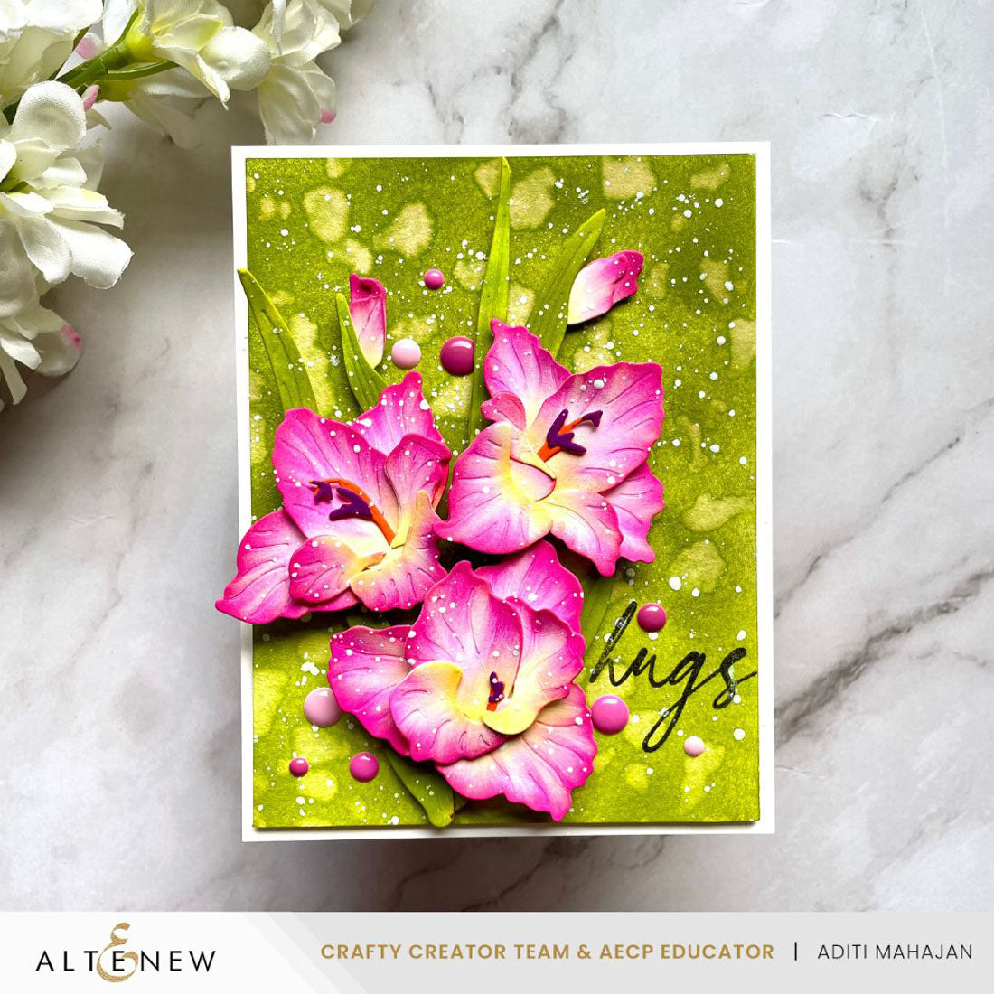 Altenew Craft A Flower Gladiolus Layering Dies alt10945 hugs