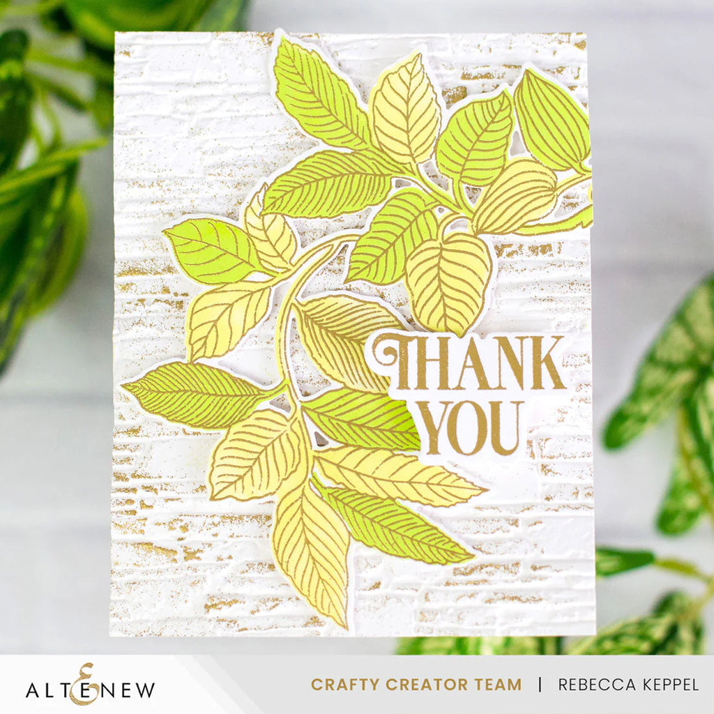 Altenew Craft Your Life Project Kit Arched Foliage and Add-on Embossing Folder Set green