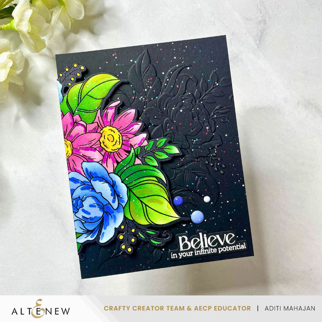 Altenew Craft Your Life Project Kit Blossoms of Encouragement alt10430bn bright colors