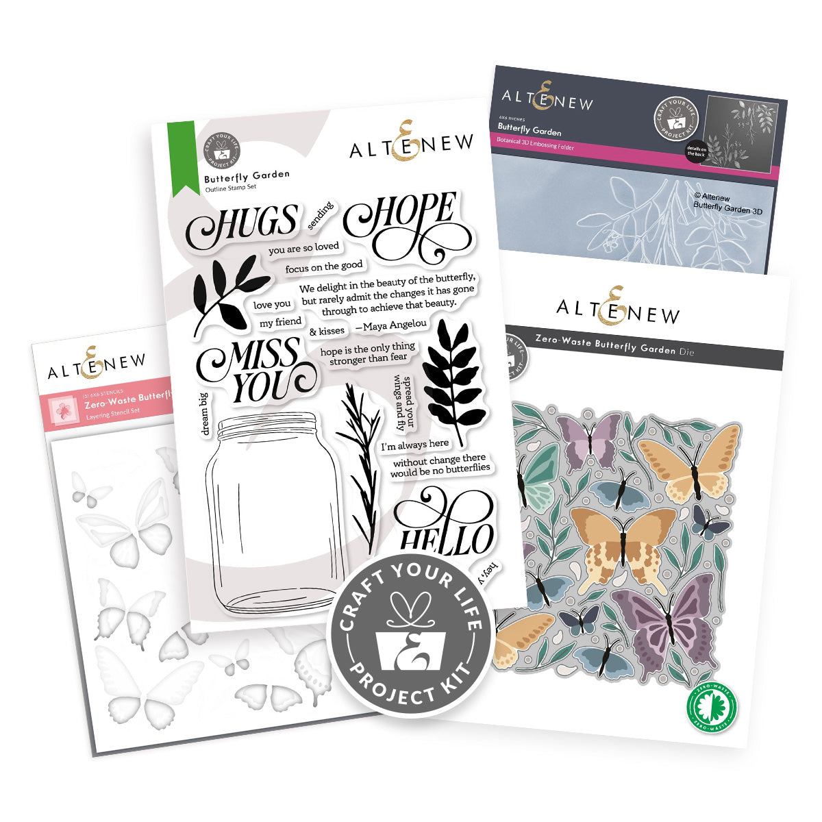 Altenew Craft Your Life Project Kit Butterfly Garden alt10660bn