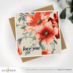 Altenew Craft Your Life Project Kit Expressive Flora Add-on Dies love you card
