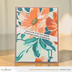 Altenew Craft Your Life Project Kit Expressive Flora Add-on Dies orange flowers card