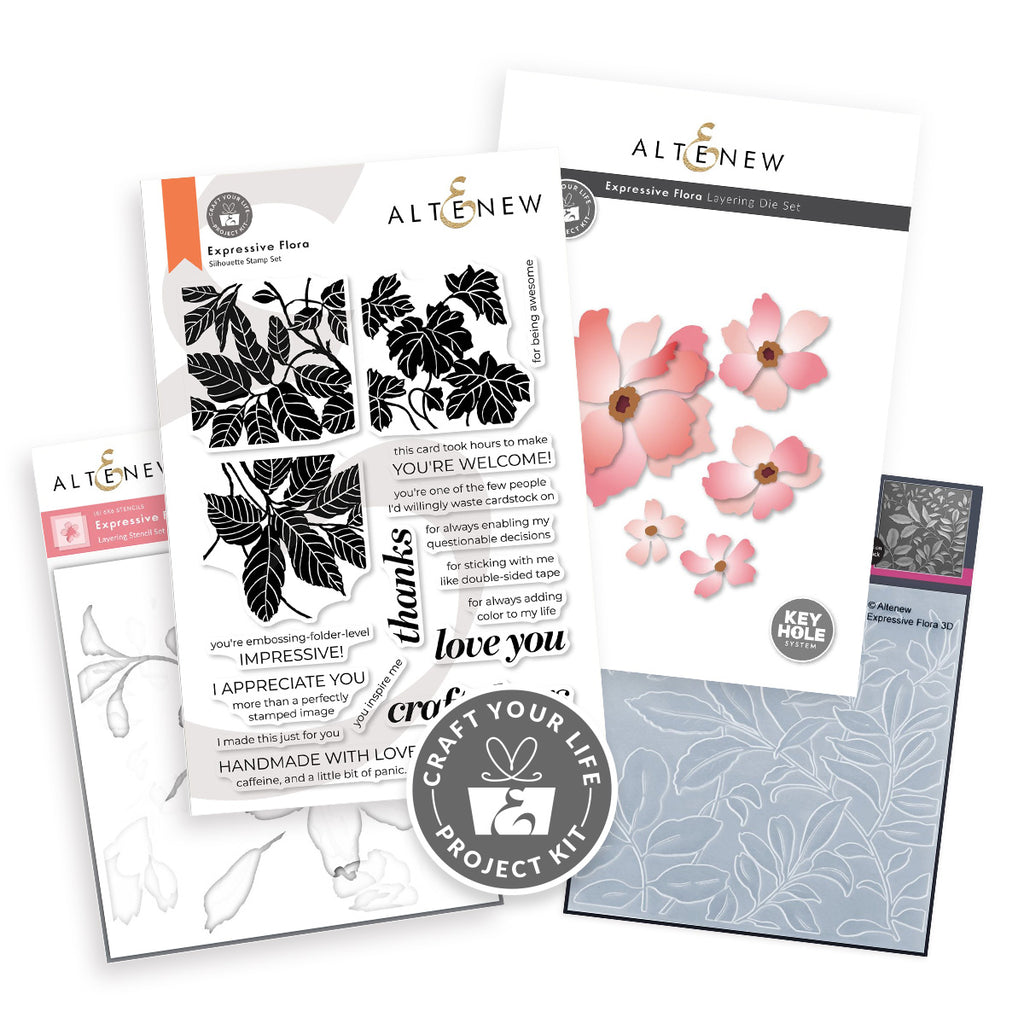 Altenew Craft Your Life Project Kit Expressive Flora Set alt11637bn