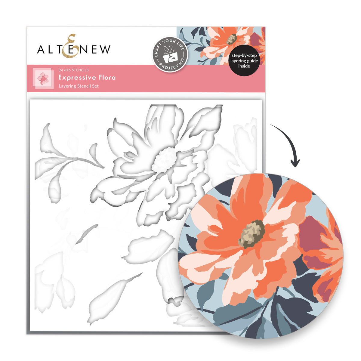 Altenew Craft Your Life Project Kit Expressive Flora and Add-on Die Set product image 3