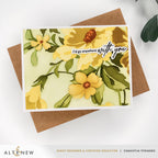 Altenew Craft Your Life Project Kit Expressive Flora and Add-on Die Set yellow flowers card