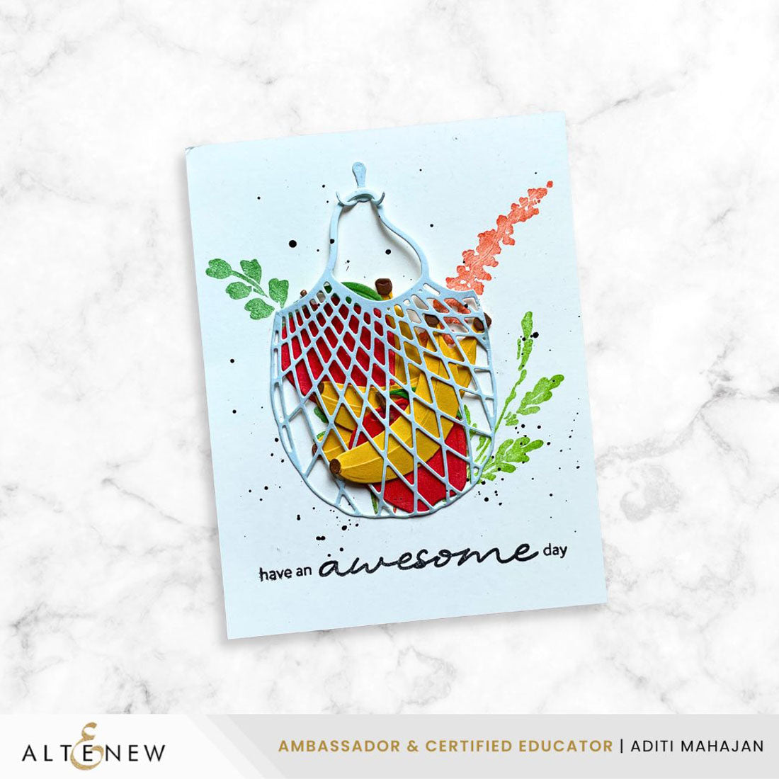Altenew Craft Your Life Project Kit Fruits and Flowers and Add-On Die Set grocery bag
