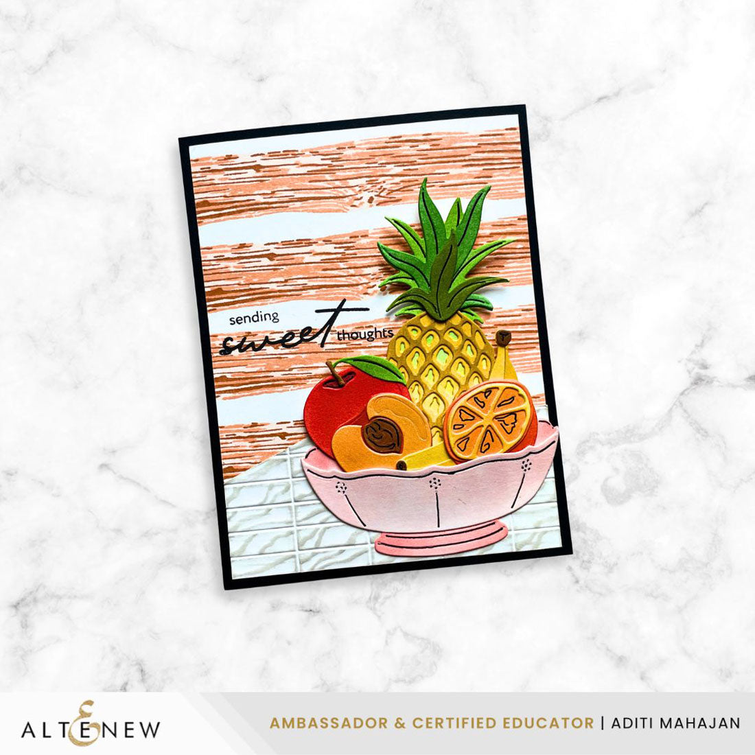 Altenew Craft Your Life Project Kit Fruits and Flowers and Add-On Die Set pineapple