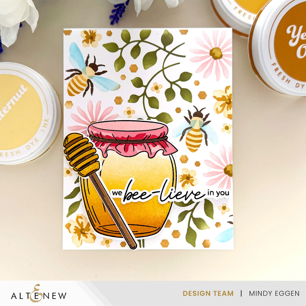 Altenew Craft Your Life Project Kit Honeycomb Haven Kit and Add On Die Set bees