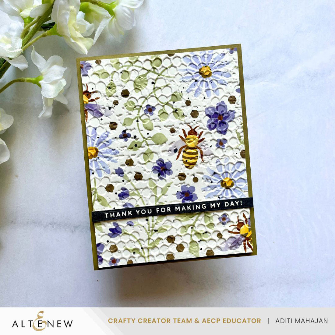 Altenew Craft Your Life Project Kit Honeycomb Haven Set alt11064bn thank you