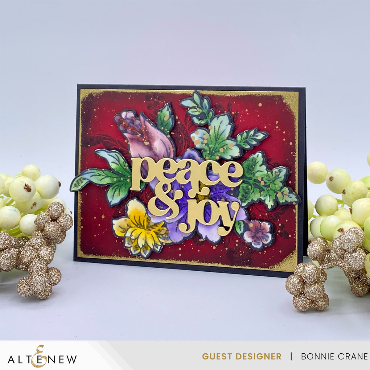 Altenew Craft Your Life Project Kit Mixed Blooms alt10389bn peace and joy