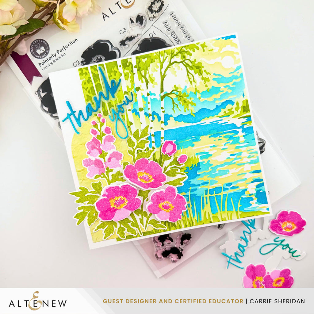 Altenew Craft Your Life Project Kit Painterly Perfection Set alt11514bn thank you card