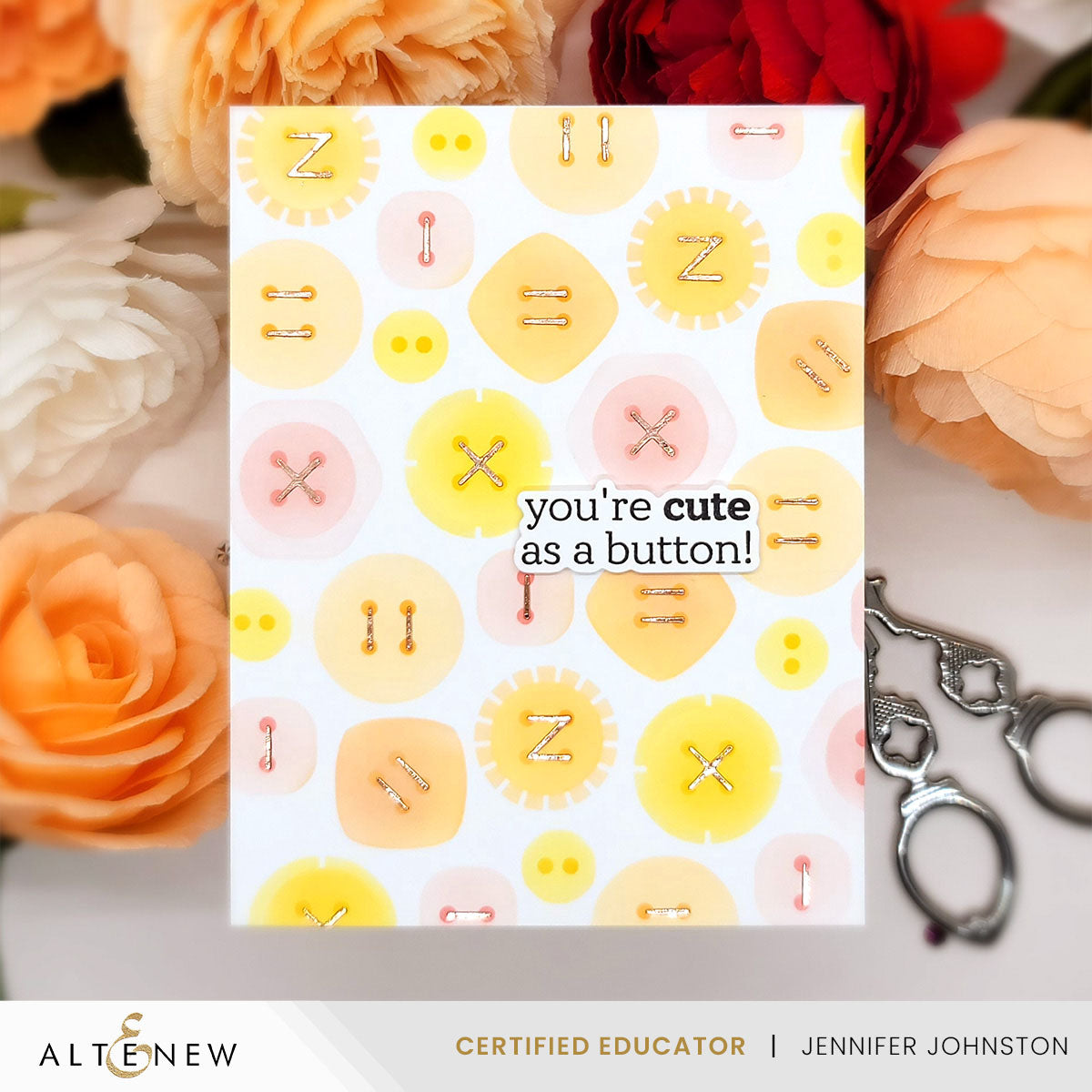 Altenew Craft Your Life Project Kit Stitched With Love Add-On Dies alt11212 buttons