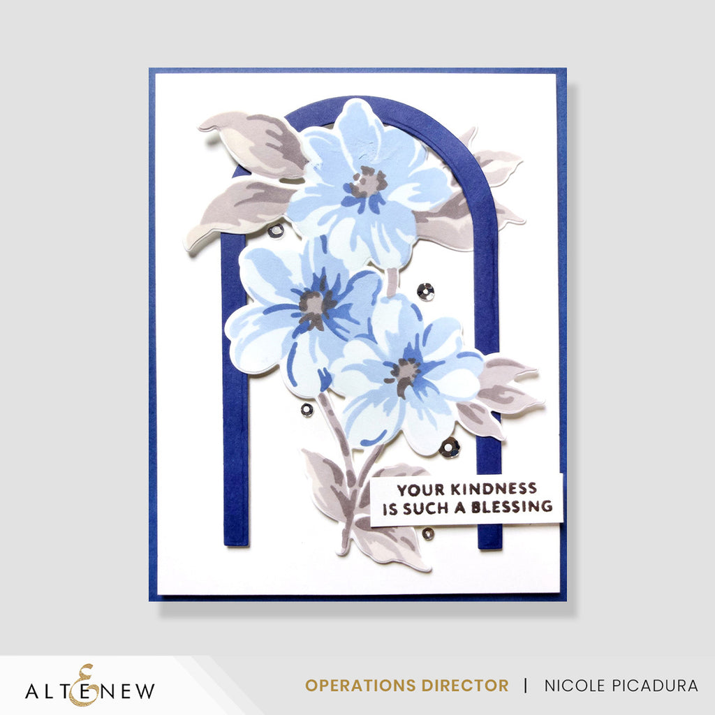 Altenew Craft Your Life Project Kit The Afternoon Spread Add-on Dies alt11566 kindness is a blessing card
