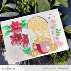 Altenew Craft Your Life Project Kit The Afternoon Spread alt11565bn pink and red flowers card