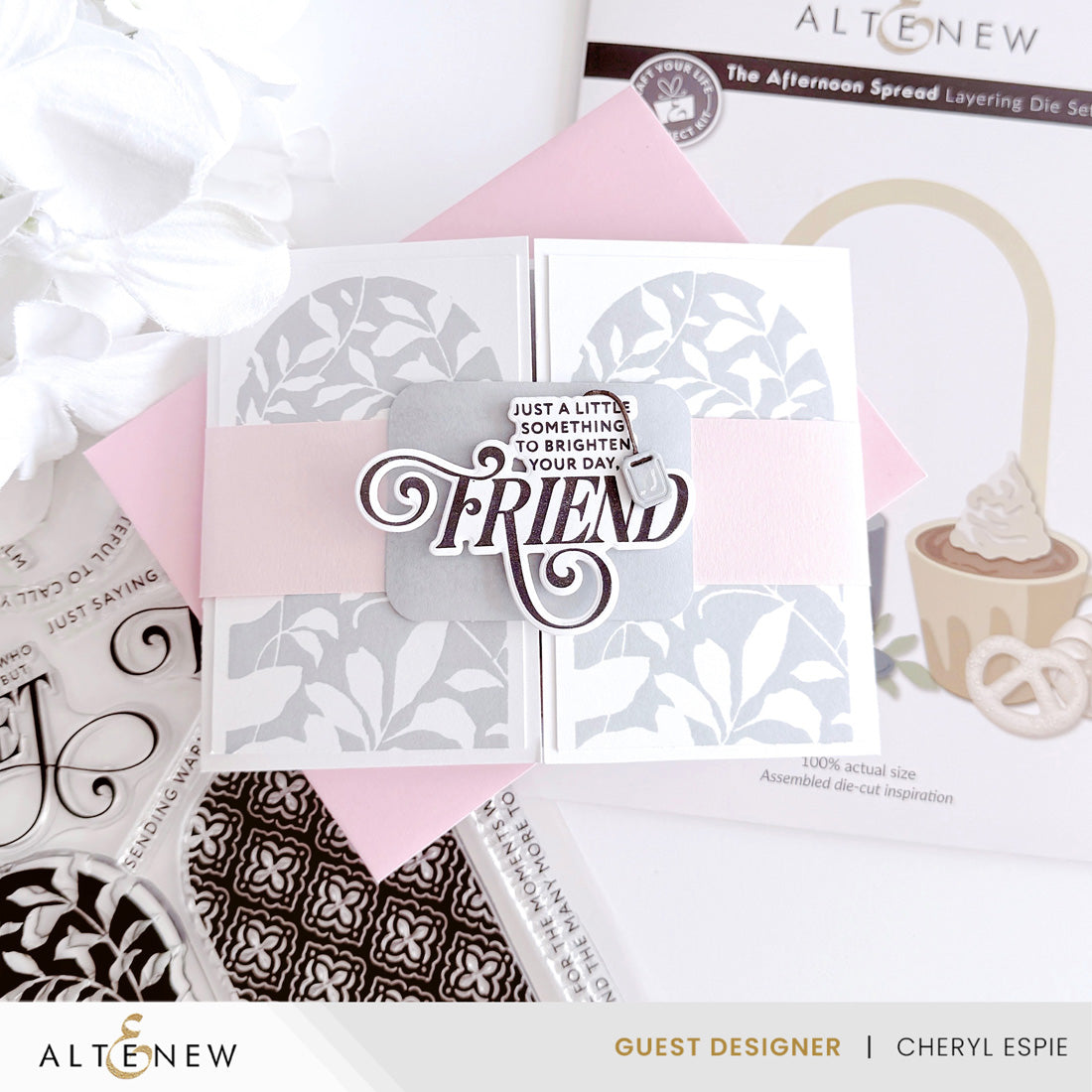 Altenew Craft Your Life Project Kit The Afternoon and Add-on Die Set for you friend card