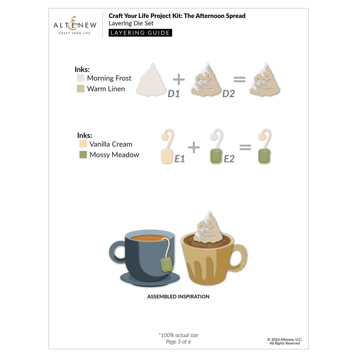 Altenew Craft Your Life Project Kit The Afternoon and Add-on Die Set layering guide 3