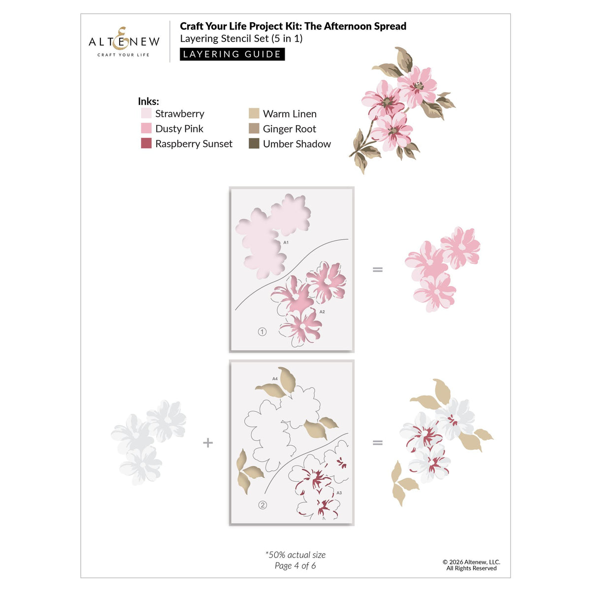 Altenew Craft Your Life Project Kit The Afternoon and Add-on Die Set layering guide 4