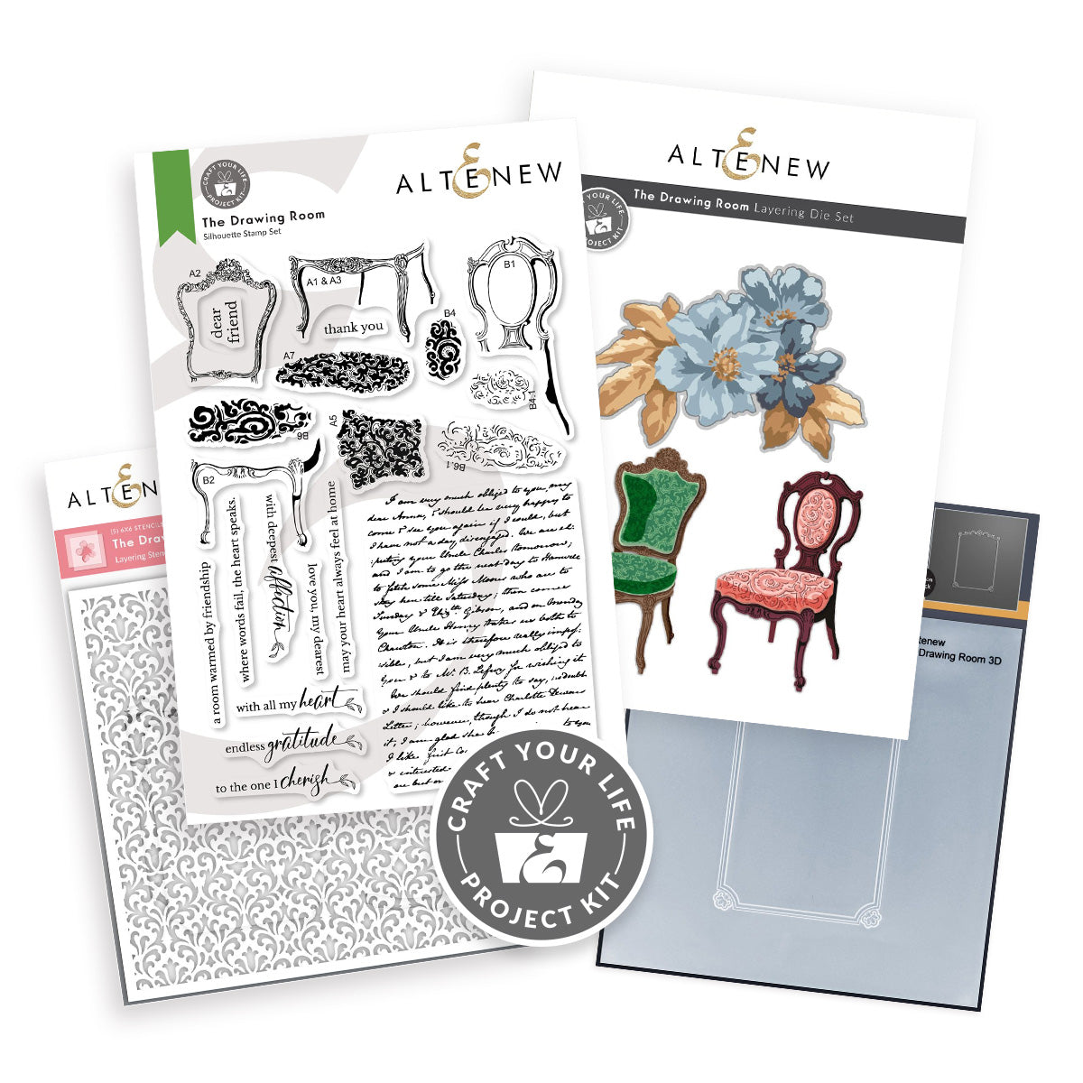 Altenew Craft Your Life Project Kit The Drawing Room Set alt11334bn