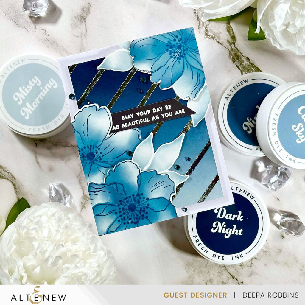 Altenew Craft Your Life Project Kit Translucent Foliage alt10614bn blue