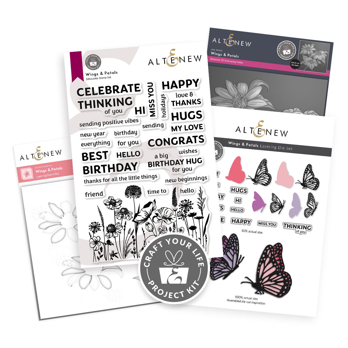 Altenew Craft Your Life Project Kit Wings and Petals alt10572bn