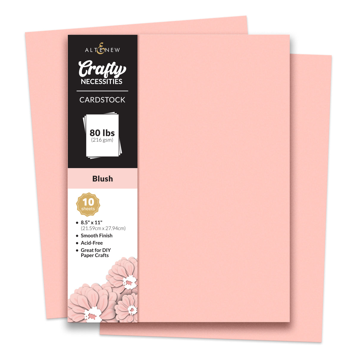 Altenew Crafty Necessities Blush Cardstock 10 Sheet Pack alt10202