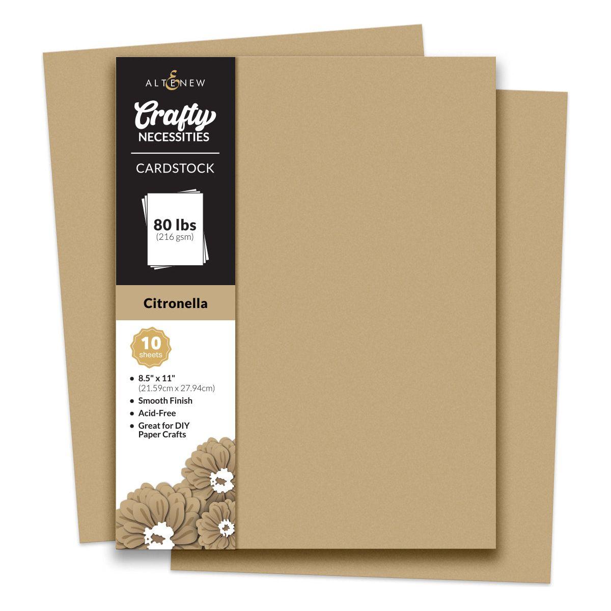 Altenew Crafty Necessities Citronella Cardstock 10 Sheet Pack alt10269