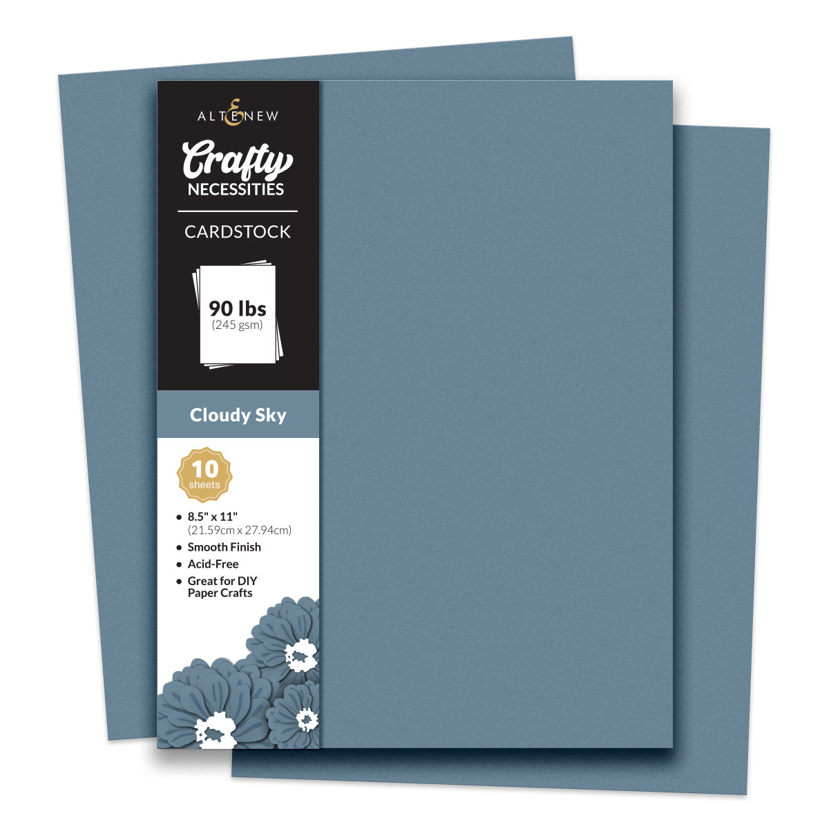 Altenew Crafty Necessities Cloudy Sky Cardstock 10 Sheet Pack alt8971