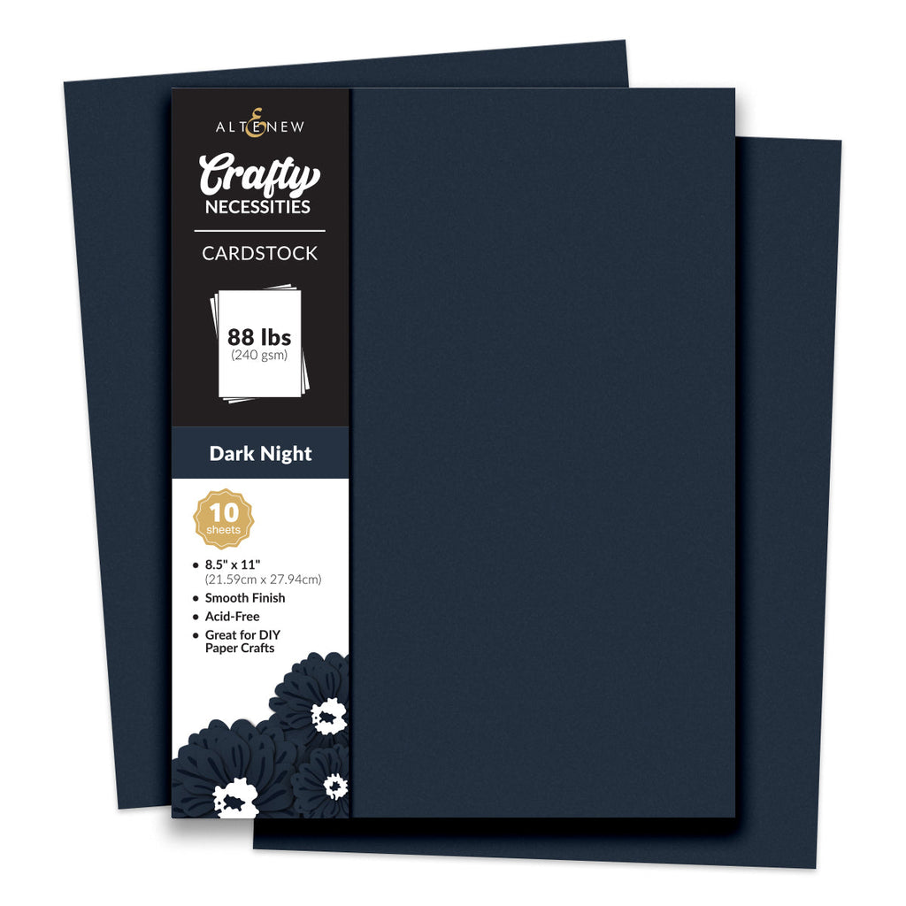Altenew Crafty Necessities Dark Night Cardstock 10 Sheet Pack alt8973