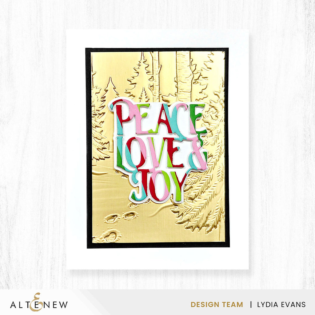 Altenew Crafty Necessities Festive Florals Multi-Color Cardstock Pack alt11148 peace love joy card